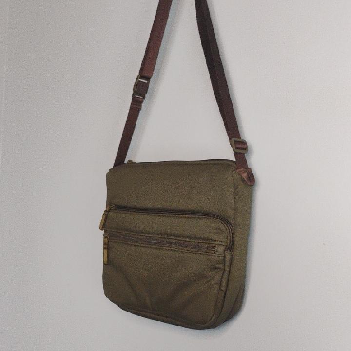 Vera Bradley Army Green Padded Shoulder Bag Crossbody Sustainable Utility Purse